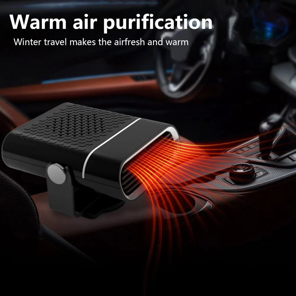 12V Portable Car Heater – Black ABS Automotive Interior Accessory