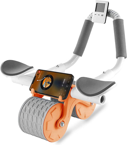 2025 Ab Roller with Timer & Elbow Support – Automatic Rebound Abdominal Wheel for Core Training