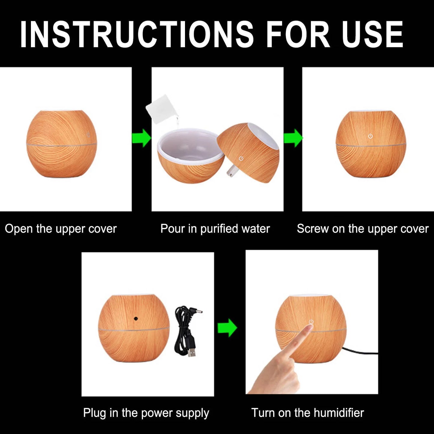 Essential Oil Diffuser & Humidifier – Ultrasonic Electric Aroma Vaporizer with LED Color Light & Auto-Off Safety for Home, Bedroom & Office