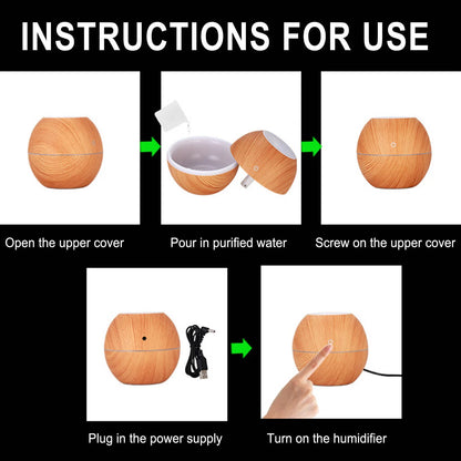 Essential Oil Diffuser & Humidifier – Ultrasonic Electric Aroma Vaporizer with LED Color Light & Auto-Off Safety for Home, Bedroom & Office