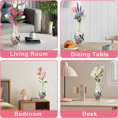 3D Puzzle Vase for Adults – 160-Piece DIY Plastic Puzzle Vase with Unique Pattern Design