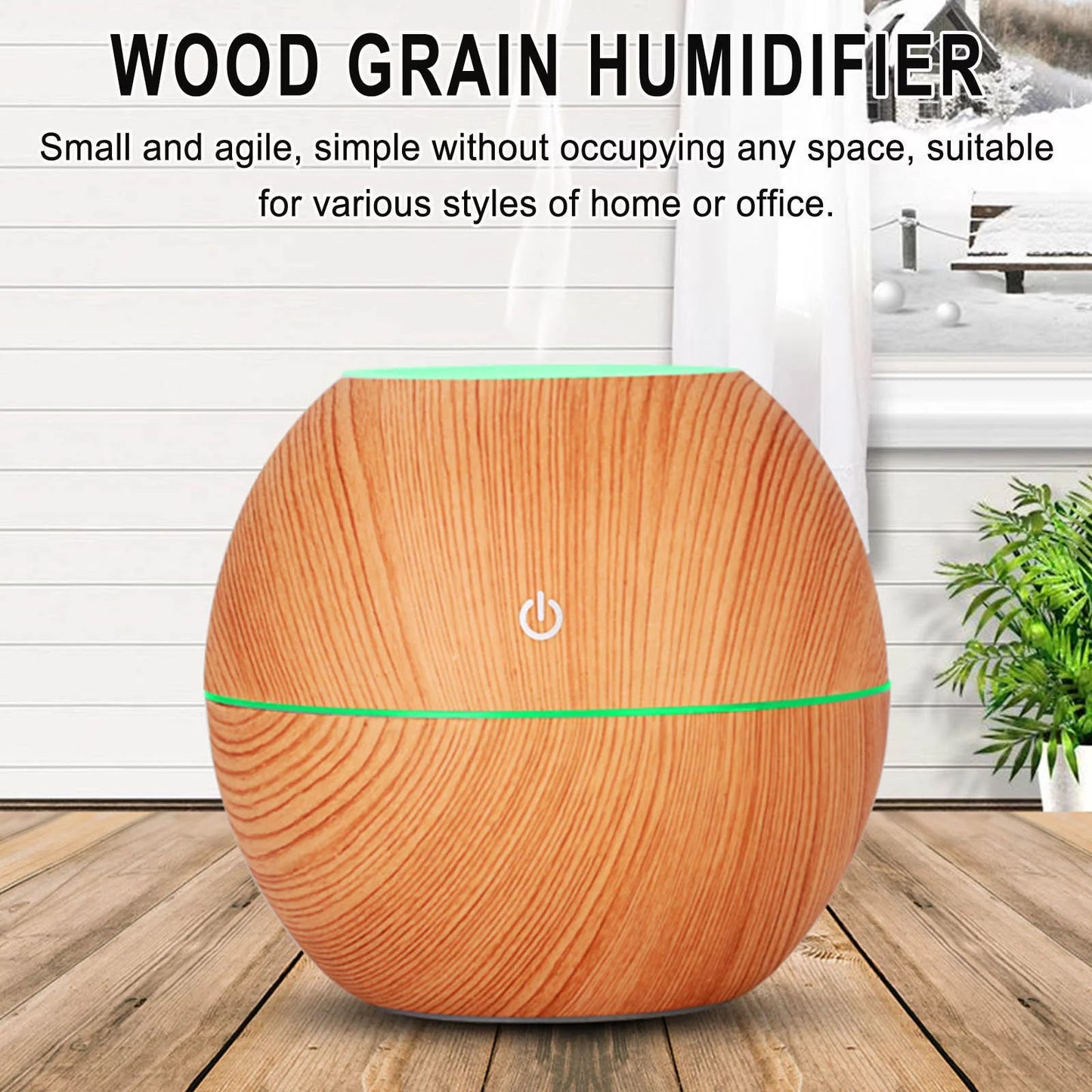 Essential Oil Diffuser & Humidifier – Ultrasonic Electric Aroma Vaporizer with LED Color Light & Auto-Off Safety for Home, Bedroom & Office