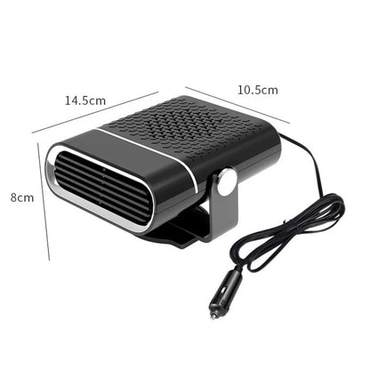 12V Portable Car Heater – Black ABS Automotive Interior Accessory