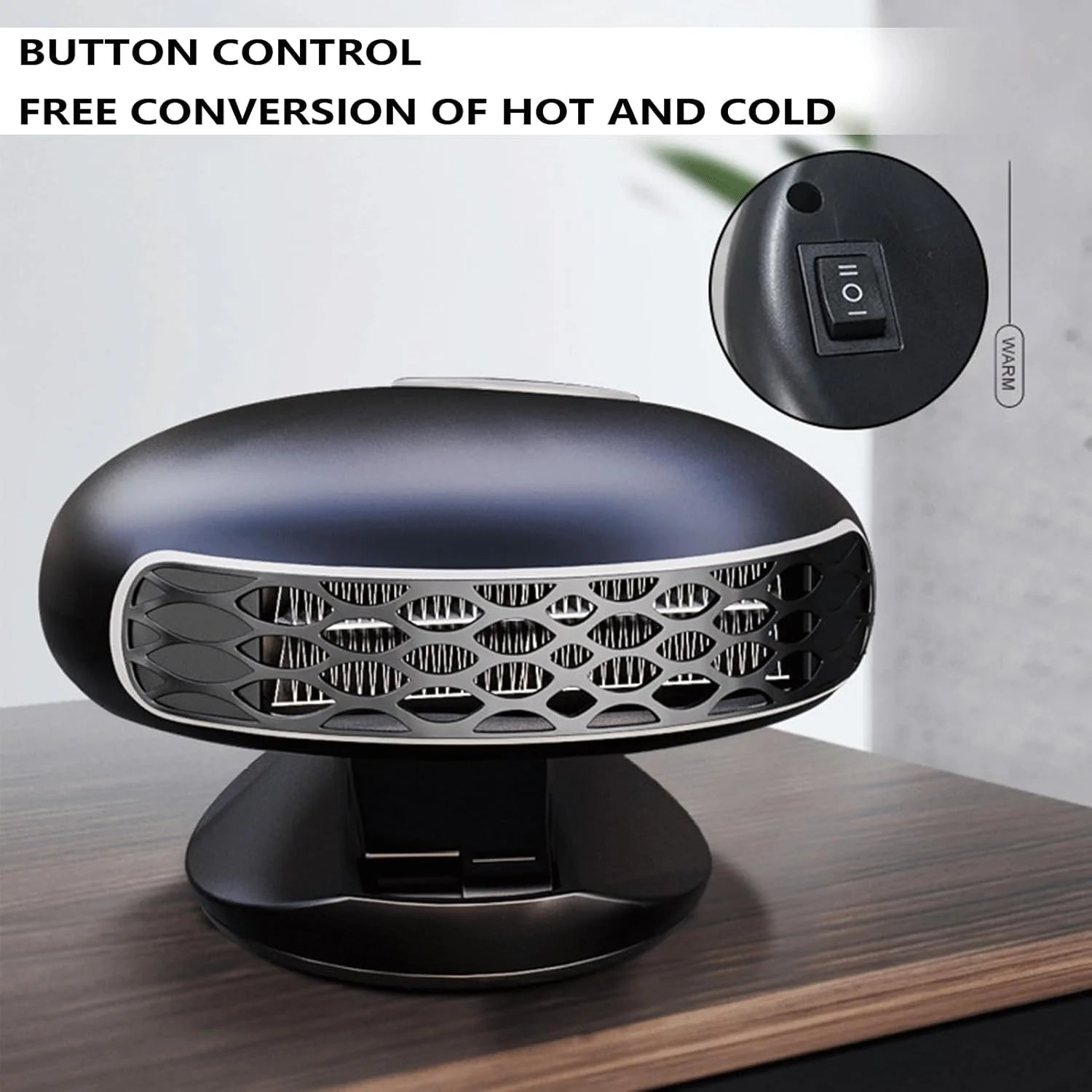 2-in-1 Fast Heating & Cooling Car Heater – 12V Portable Car Defroster with 360° Rotation & Cigarette Lighter Plug