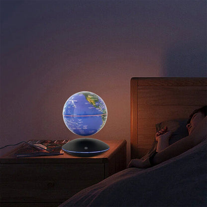 6" Magnetic LED Levitation Globe – Floating World Globe with Rotating Display, Anti-Gravity Desk Decor with LED Lighting for Home & Office