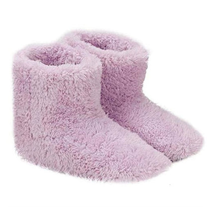 USB Heater Shoes Men Women Winter Warm Snow Boots Foot Warmer Plush Heating Rechargeable Slippers Electric Heated Slippers