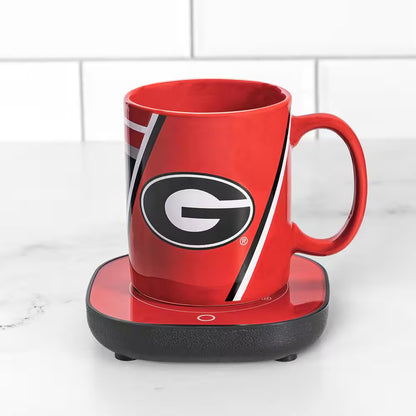 Georgia Bulldogs Single-Cup Coffee Mug with Electric Mug Warmer – Official Red Coffee Maker Mug