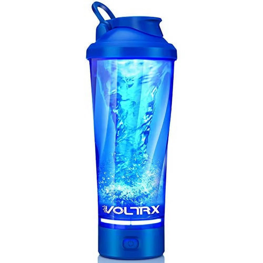 Premium Electric Protein Shaker Bottle – 24oz USB Rechargeable Vortex Mixer Cup Made with Tritan | BPA-Free Portable Shaker for Smooth Protein Shakes (Blue)