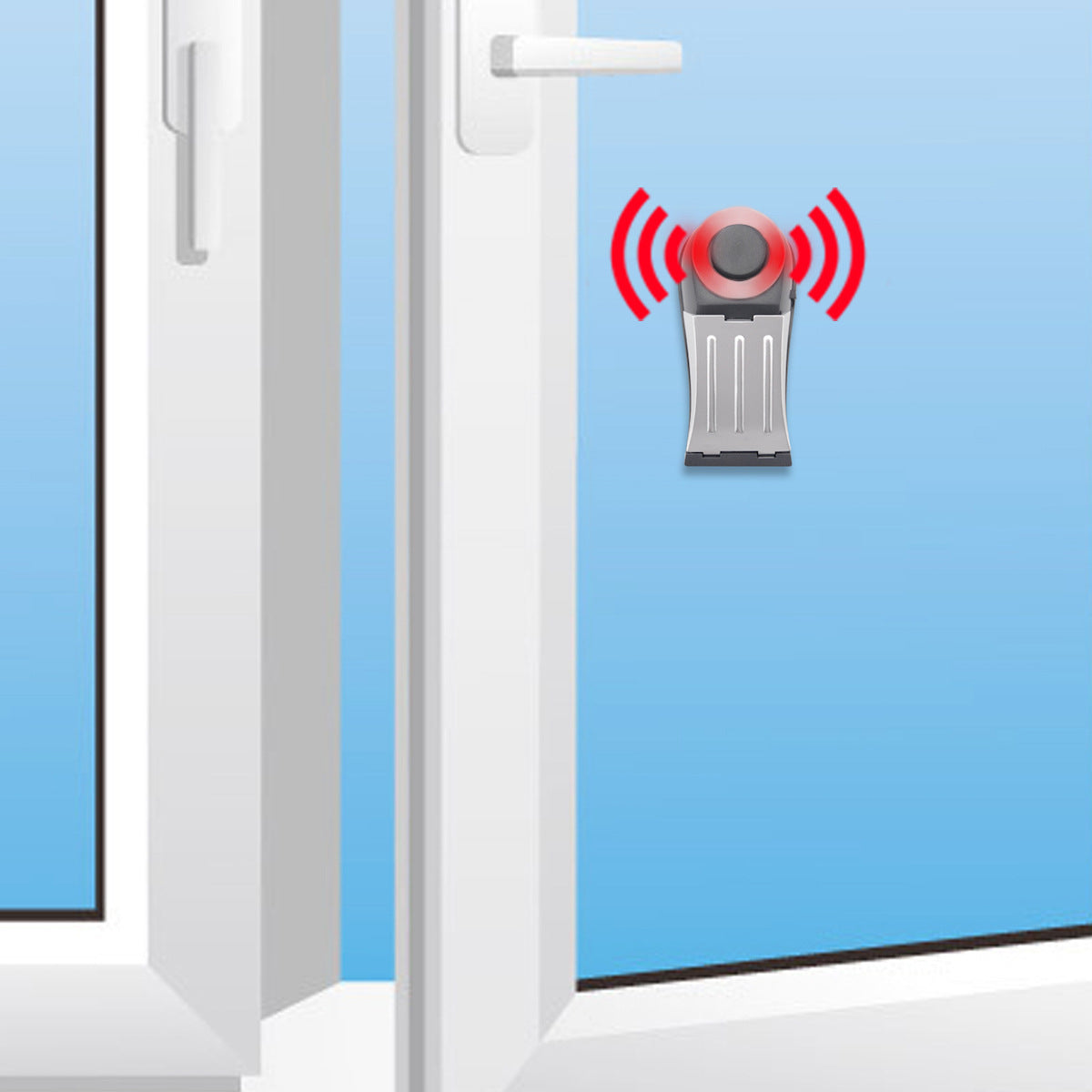 Hotel Door Stopper with Flashing Burglar Alarm – Portable Security Door Wedge for Home & Travel