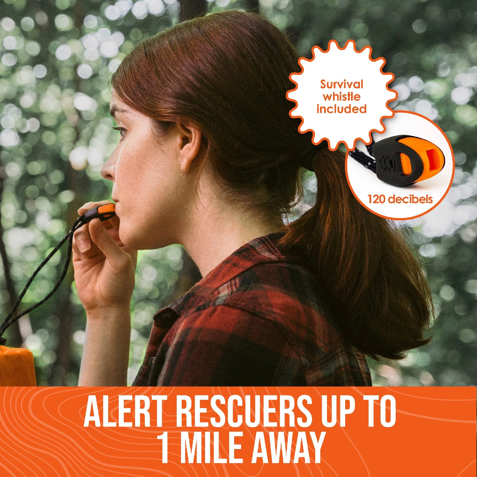 Life Tent Emergency Survival Shelter – 2-Person Waterproof & Thermal Tube Tent with Paracord Rope, Survival Whistle & Portable Carry Sack (Orange)