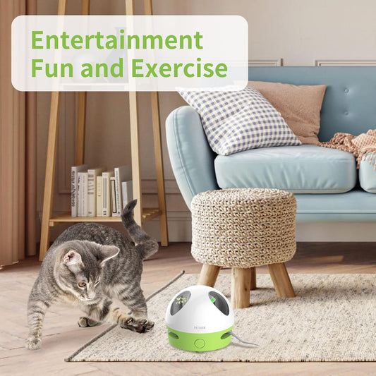 Hidey Mouse Interactive Cat Toy – Electronic Automatic Cat Toy with Squeaky Mouse & Catnip-Filled Hidey Mouse for Indoor Cats (Green)