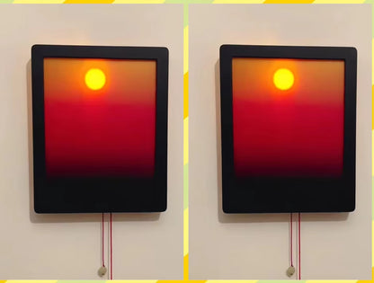 Kinetic Sunrise & Sunset Wall Lamp – Adjustable Dual-Rope Moving Light | Ambient Bedroom Wall Light, Decorative Night Lamp & Unique Home Gift