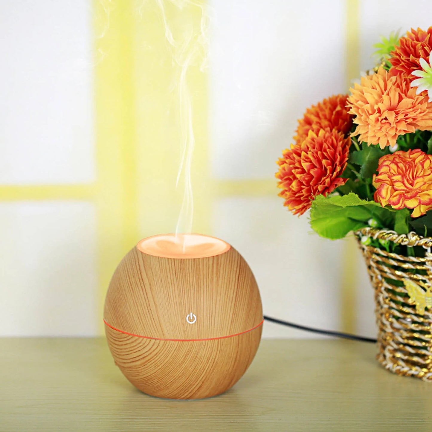 Essential Oil Diffuser & Humidifier – Ultrasonic Electric Aroma Vaporizer with LED Color Light & Auto-Off Safety for Home, Bedroom & Office