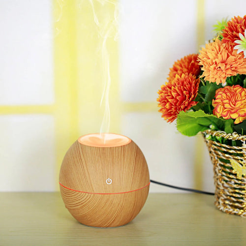 Essential Oil Diffuser & Humidifier – Ultrasonic Electric Aroma Vaporizer with LED Color Light & Auto-Off Safety for Home, Bedroom & Office