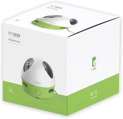 Hidey Mouse Interactive Cat Toy – Electronic Automatic Cat Toy with Squeaky Mouse & Catnip-Filled Hidey Mouse for Indoor Cats (Green)