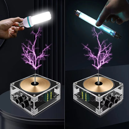 Tesla Coil Music Speaker – Multi-Function Wireless Transmission Plasma Lamp, Science Experiment Kit