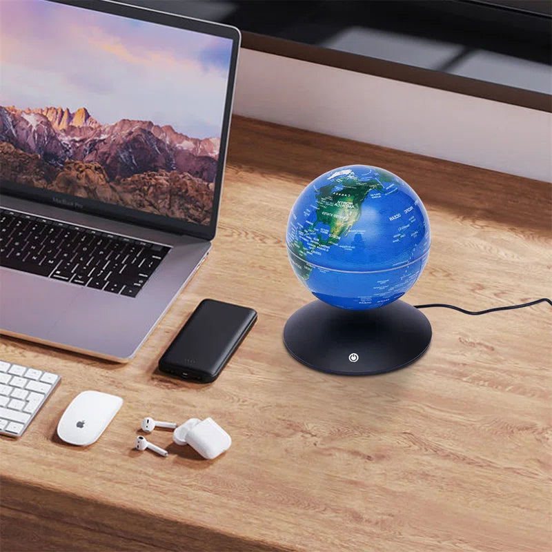 6" Magnetic LED Levitation Globe – Floating World Globe with Rotating Display, Anti-Gravity Desk Decor with LED Lighting for Home & Office