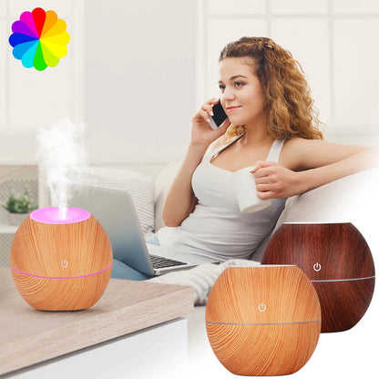 Essential Oil Diffuser & Humidifier – Ultrasonic Electric Aroma Vaporizer with LED Color Light & Auto-Off Safety for Home, Bedroom & Office