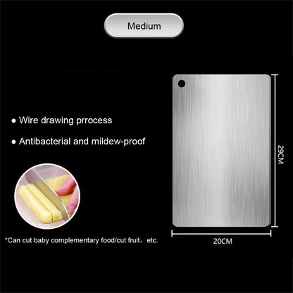 316 Stainless Steel Chopping Board – Double-Sided Thickened Cutting Board for Kitchen & Household Use | Durable, Hygienic, Easy to Clean Kneading Dough Board