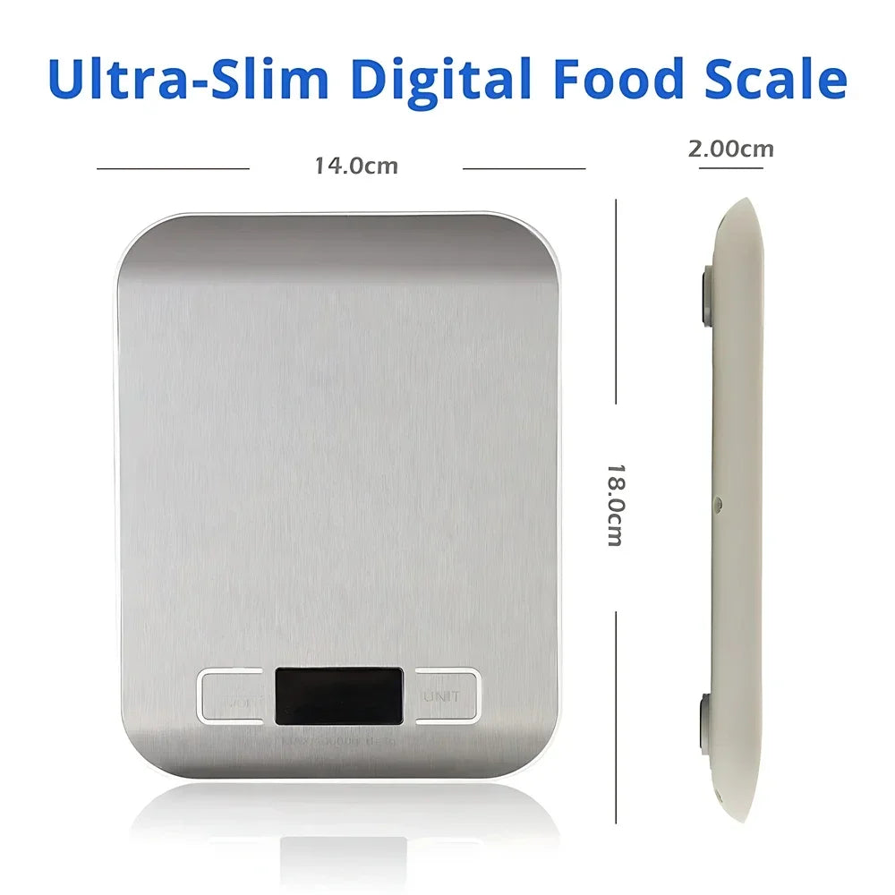Digital Kitchen Scale – 5Kg/1G High-Precision Stainless Steel Food Scale with LED Display for Cooking, Baking & Jewelry