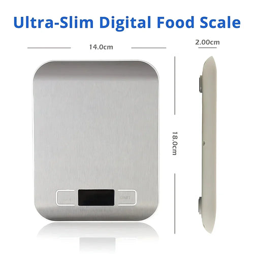 Digital Kitchen Scale – 5Kg/1G High-Precision Stainless Steel Food Scale with LED Display for Cooking, Baking & Jewelry