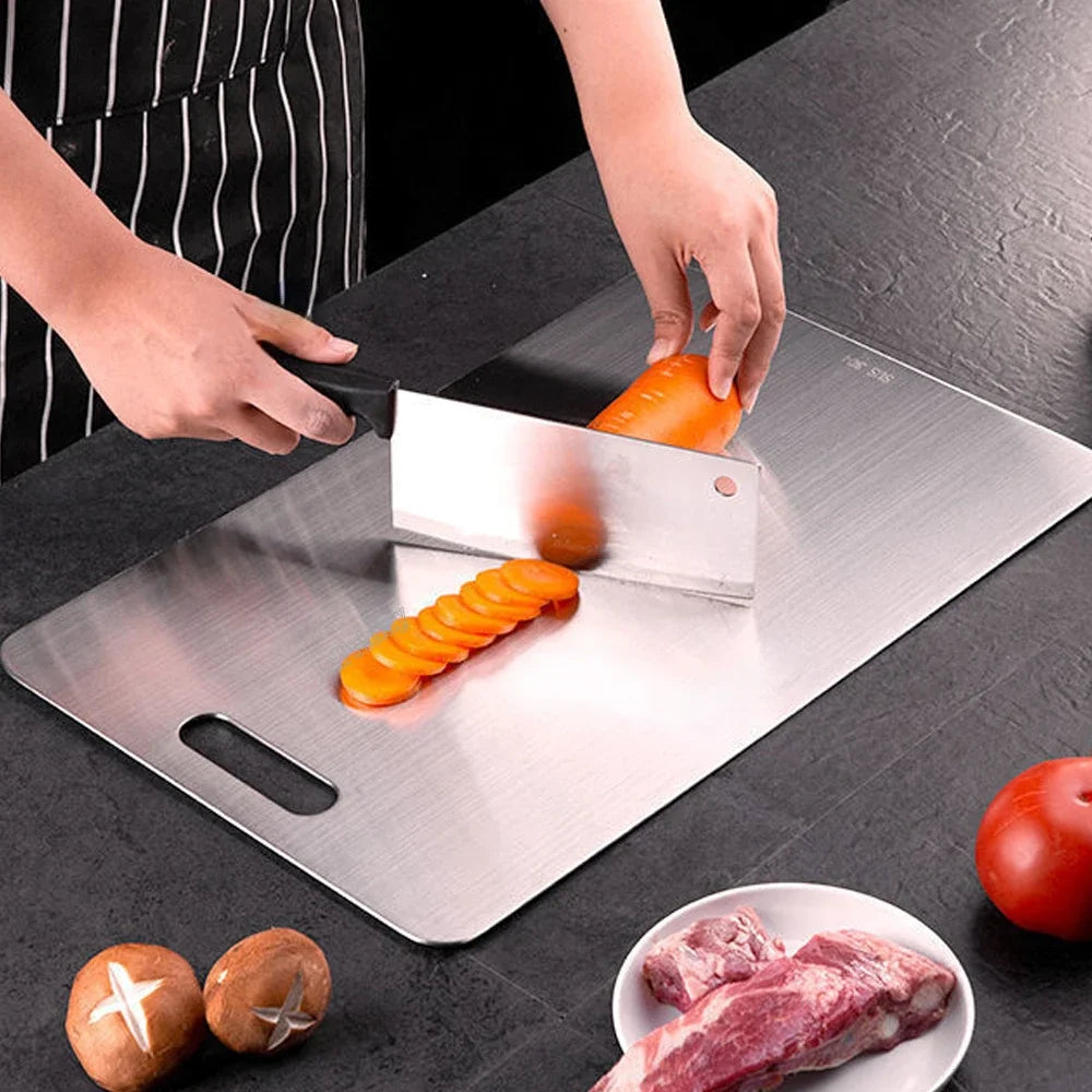 316 Stainless Steel Chopping Board – Double-Sided Thickened Cutting Board for Kitchen & Household Use | Durable, Hygienic, Easy to Clean Kneading Dough Board