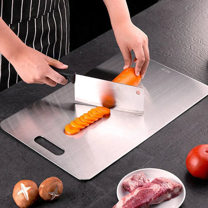 316 Stainless Steel Chopping Board – Double-Sided Thickened Cutting Board for Kitchen & Household Use | Durable, Hygienic, Easy to Clean Kneading Dough Board