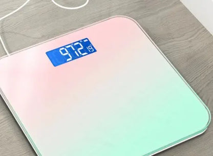 Gradient Color Smart LCD Electronic Weight Scale – Digital Glass Body Scale with High-Precision Sensors | Home Echo