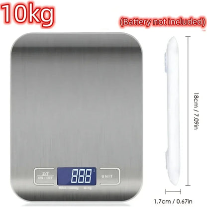 Digital Kitchen Scale – 5Kg/1G High-Precision Stainless Steel Food Scale with LED Display for Cooking, Baking & Jewelry