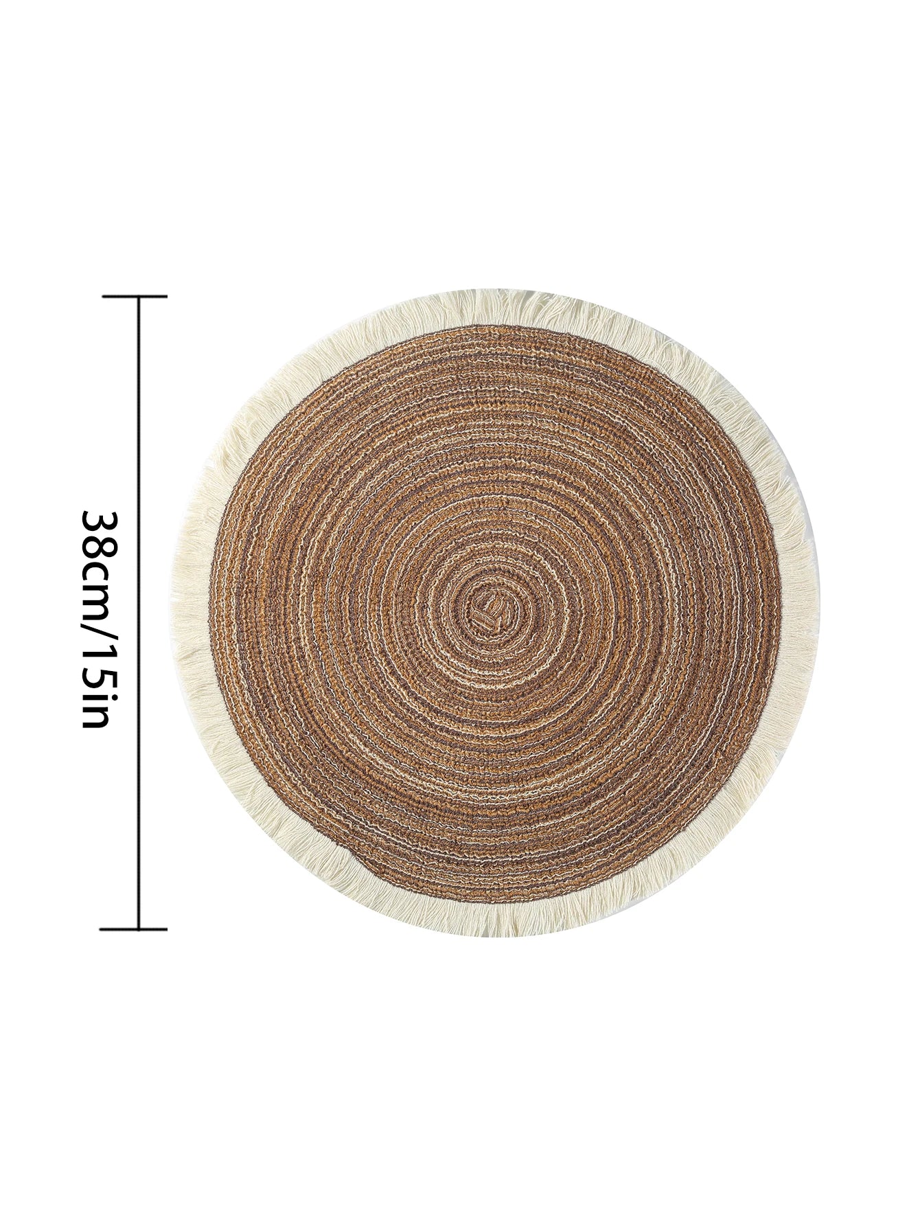 Hot Round Braided Placemats Set of 4 – Washable Heat-Resistant 38cm Table Mats for Kitchen & Dining | Home Echo