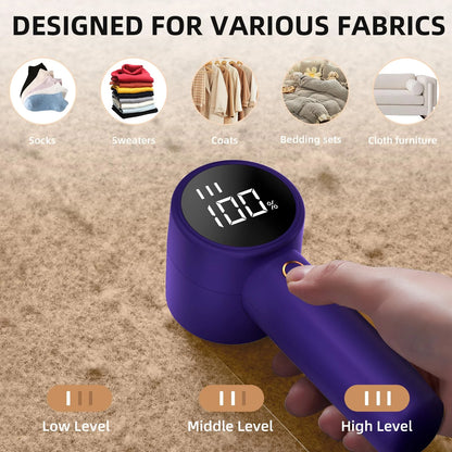 Rechargeable Fabric Shaver – Electric Lint Remover for Clothes, Sweaters, Blankets & Furniture (Portable & Powerful)