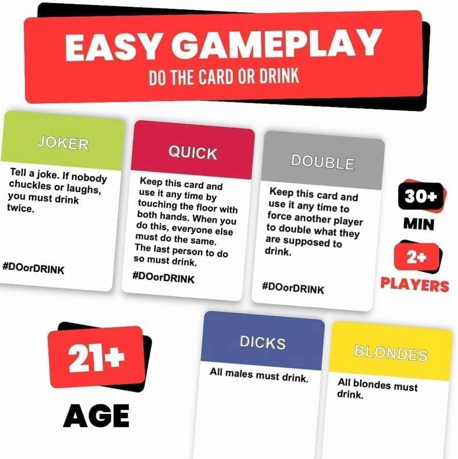 Win or Blackout Card Game – Fun Drinking Game for Adults | Hilarious Party Game for Game Night, Gatherings & Celebrations
