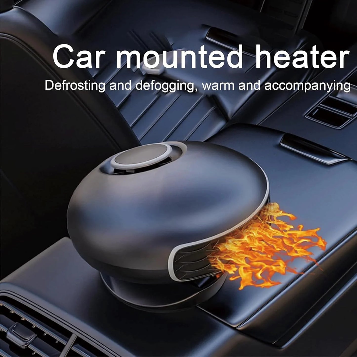 2-in-1 Fast Heating & Cooling Car Heater – 12V Portable Car Defroster with 360° Rotation & Cigarette Lighter Plug