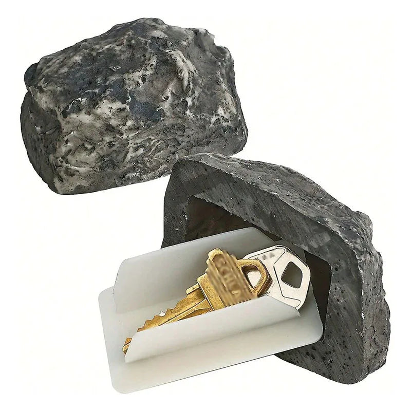 Realistic Stone Key Box - Hidden Outdoor Key Storage for Courtyards and Gardens