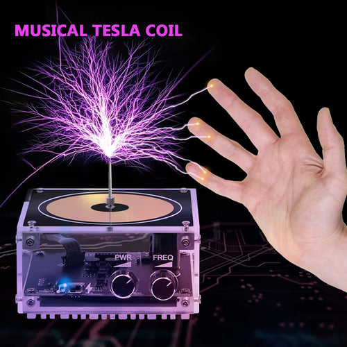 Tesla Coil Music Speaker – Multi-Function Wireless Transmission Plasma Lamp, Science Experiment Kit