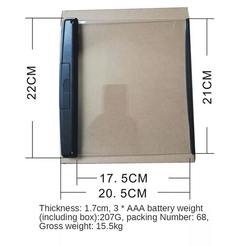 Portable Rechargeable Reading Light – Ultra-Thin Folding Flat Panel Book Light with Flexible Neck (White)