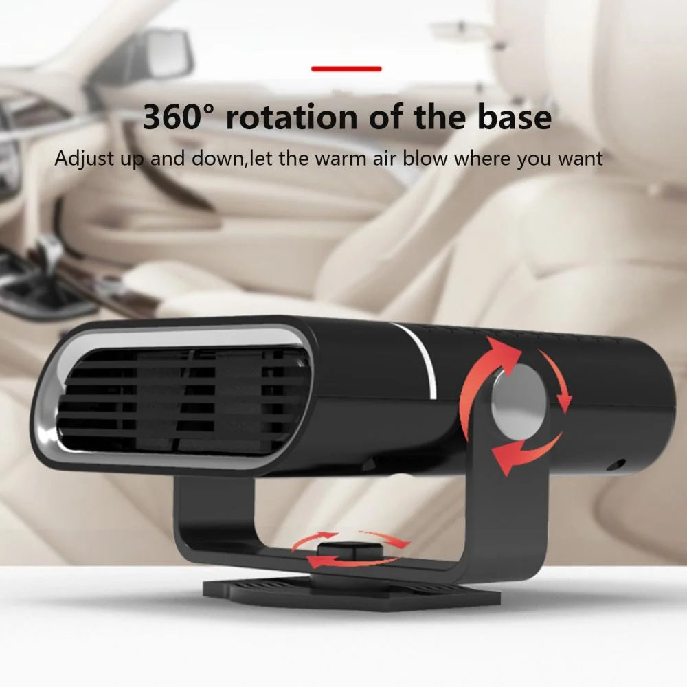 12V Portable Car Heater – Black ABS Automotive Interior Accessory