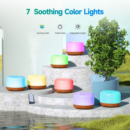 500ml Water Scent Diffuser – Upgraded Aromatherapy Essential Oil Diffuser with Remote Control, Cool Mist Air Humidifier for Large Rooms, Home, Office & Car